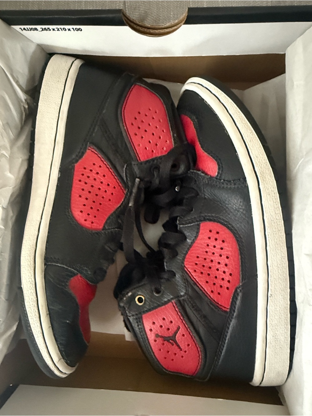 Nike Jordan Access (GS) Bred, Black/Gym Red-White Boys Size 4.5 (AV7941-006)